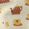 Dot Teapot Heart Cup Waterproof Canvas