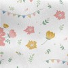 Cartoon Beautiful Flowers Jersey Backed Fleece