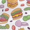 Cartoon Hamburger French Fries Stretch Jersey