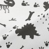 Dinosaur Silhouette And Skelet Piqué
