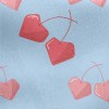 Heart Shaped Cherry Jersey Backed Fleece