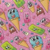 Cartoon Expression Ice Cream Midweight Cotton Poplin