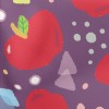 Crayon Hand Drawn Apple Lightweight Cotton Poplin