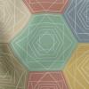 Colorful Hexagons Stretch Ponte