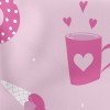 Pink Dessert And Heart Cup Lightweight Cotton Poplin