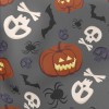 Mean Pumpkin Skull Lightweight Cotton Poplin