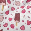 Strawberry Cat Ice Cream Minky
