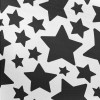 Black Star Silhouette Pongee