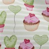 Hand Drawn Cupcakes And Cactus Chiffon
