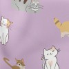 Cute Cats In Various Designs Lightweight Cotton Poplin