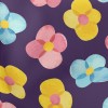 Watercolor Tricolor Flowers Lightweight Cotton Poplin
