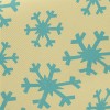 Blue Snowflake Pattern Midweight Cotton Poplin