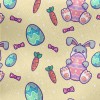 Easter Bunny Eggs Jersey Backed Fleece