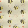 Cute Bee Jersey Backed Fleece