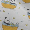Panda Loves To Take A Bath Chiffon