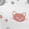 Cat Paw Print And Cat Face Pongee