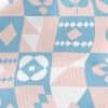 Geometric Pink Flowers Stretch Jersey