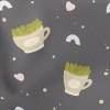 Succulent Cup Potted Plant Lightweight Cotton Poplin