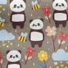 Cute Panda In A Daze Jersey Backed Fleece