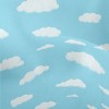 Cartoon Blue Sky And White Clo Lightweight Performance Linen