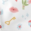 Love Lock Lips Flower Stretch Ponte