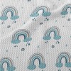 Rainbow Clouds Rainy Day Birdseye Piqué