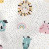 Cartoon Doodle Zoo Lightweight Cotton Poplin