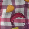 Checkered Various Fruits Waterproof Canvas