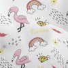 Flamingo And Rainbow Diamond L Lightweight Performance Linen