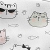 Cross-eyed Cat In Sunglasses Jersey Backed Fleece