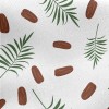 Palm Leaves And Coffee Beans Jersey Backed Fleece