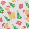 Santa Hat Dinosaur Midweight Cotton Poplin
