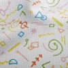 Colorful Abstract Symbols Athletic Mesh Flat Back
