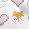 Fox And Pixel Heart Micro Fleece