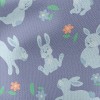 Blue Bunny With Daisy Waterproof Canvas