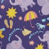 Baby Elephant Playing In Cool  Midweight Cotton Poplin