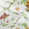 Pine Leaves And Colorful Mushr Lightweight Performance Linen