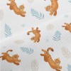 Leaping Tiger And Palm Leaves Performance Linen