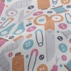 Scissors Button Paper Clip Performance Linen