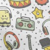 American Cartoon Music Graffit Pongee