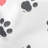 Black Dog Paw Print And Love H Lightweight Cotton Poplin