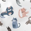 Hand-drawn Cats In Different P Lightweight Cotton Poplin