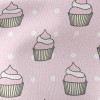 Pink And White Cup Cake Waterproof Canvas