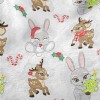 Christmas Reindeer And Rabbit Minky