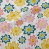 Colorful Cartoon Flowers Birdseye Piqué