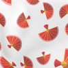 Bright Red Fan Lightweight Cotton Poplin