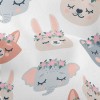 Cute Wreath Animals Lightweight Performance Linen