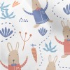 Funny Waving Bunny Micro Fleece