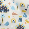 Colorful Forest Dinosaur Micro Fleece