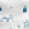 Simple Hand Drawn Hill Pattern Jersey Backed Fleece